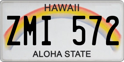 HI license plate ZMI572