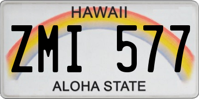 HI license plate ZMI577