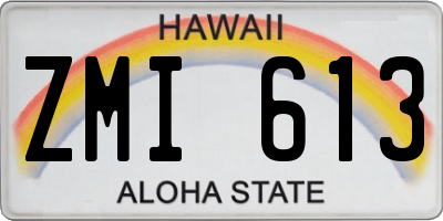 HI license plate ZMI613