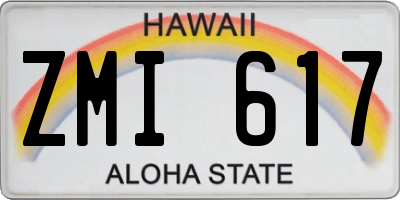 HI license plate ZMI617