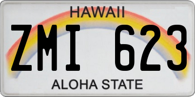 HI license plate ZMI623