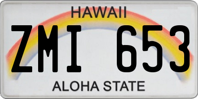 HI license plate ZMI653