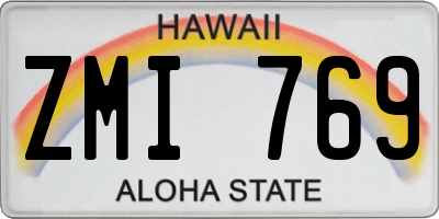 HI license plate ZMI769