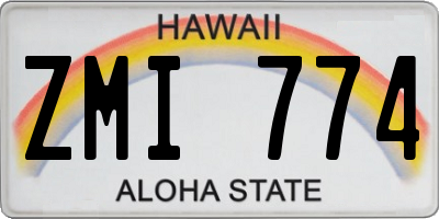 HI license plate ZMI774