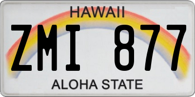 HI license plate ZMI877