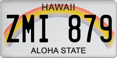 HI license plate ZMI879