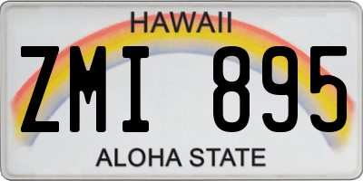 HI license plate ZMI895