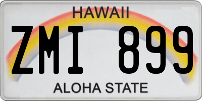 HI license plate ZMI899