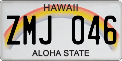 HI license plate ZMJ046