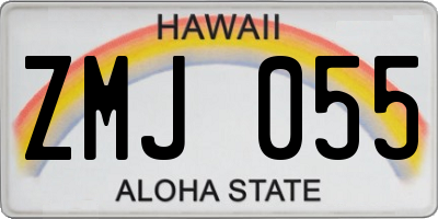 HI license plate ZMJ055