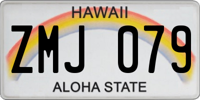 HI license plate ZMJ079