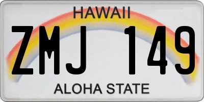 HI license plate ZMJ149