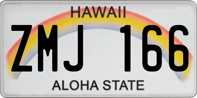 HI license plate ZMJ166