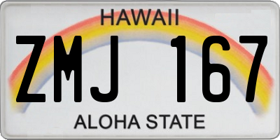 HI license plate ZMJ167
