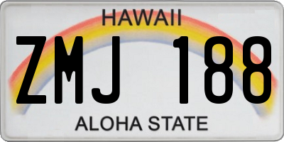 HI license plate ZMJ188