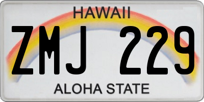 HI license plate ZMJ229