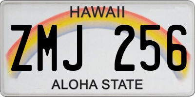 HI license plate ZMJ256