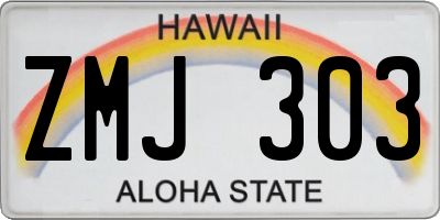 HI license plate ZMJ303