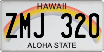 HI license plate ZMJ320