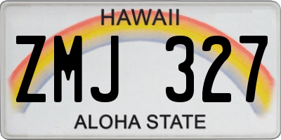 HI license plate ZMJ327