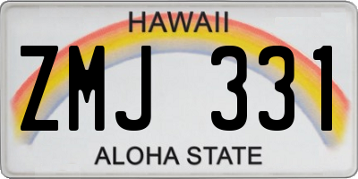 HI license plate ZMJ331