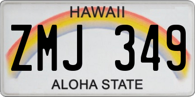 HI license plate ZMJ349