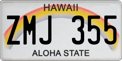 HI license plate ZMJ355