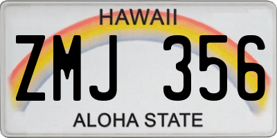 HI license plate ZMJ356