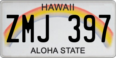 HI license plate ZMJ397