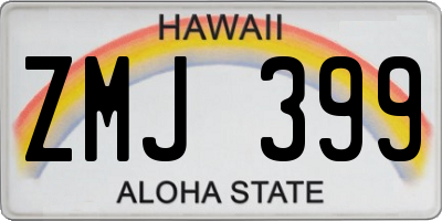 HI license plate ZMJ399