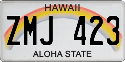 HI license plate ZMJ423