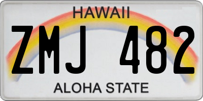 HI license plate ZMJ482
