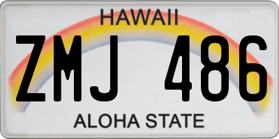 HI license plate ZMJ486