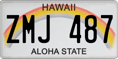HI license plate ZMJ487