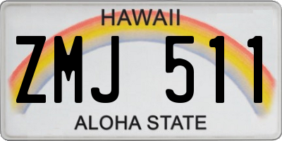 HI license plate ZMJ511