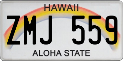 HI license plate ZMJ559