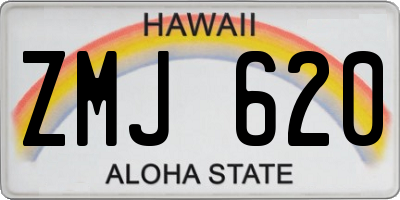 HI license plate ZMJ620