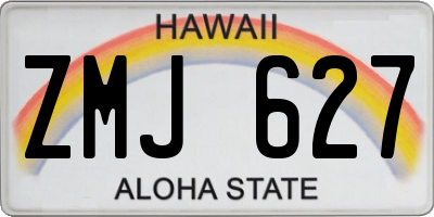HI license plate ZMJ627