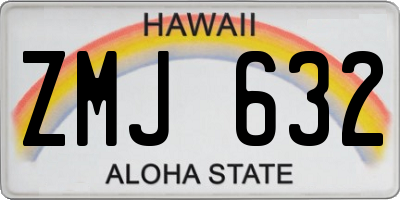 HI license plate ZMJ632