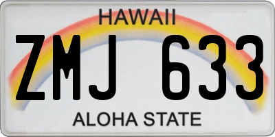 HI license plate ZMJ633