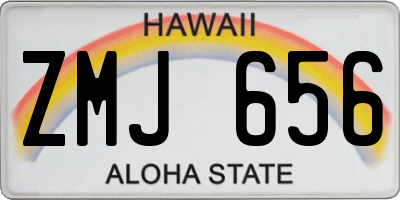 HI license plate ZMJ656