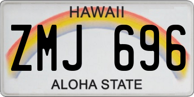 HI license plate ZMJ696