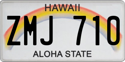 HI license plate ZMJ710