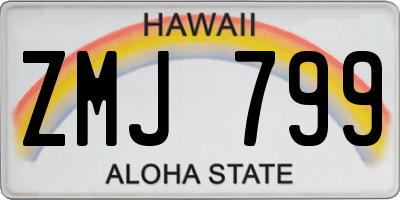 HI license plate ZMJ799