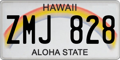 HI license plate ZMJ828