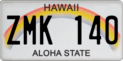 HI license plate ZMK140