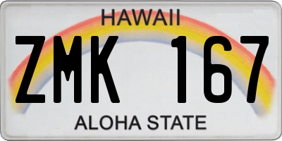 HI license plate ZMK167