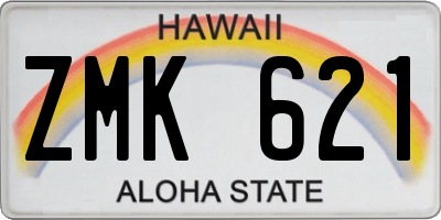 HI license plate ZMK621