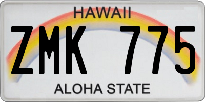 HI license plate ZMK775