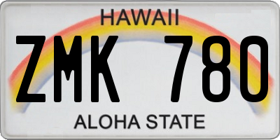 HI license plate ZMK780